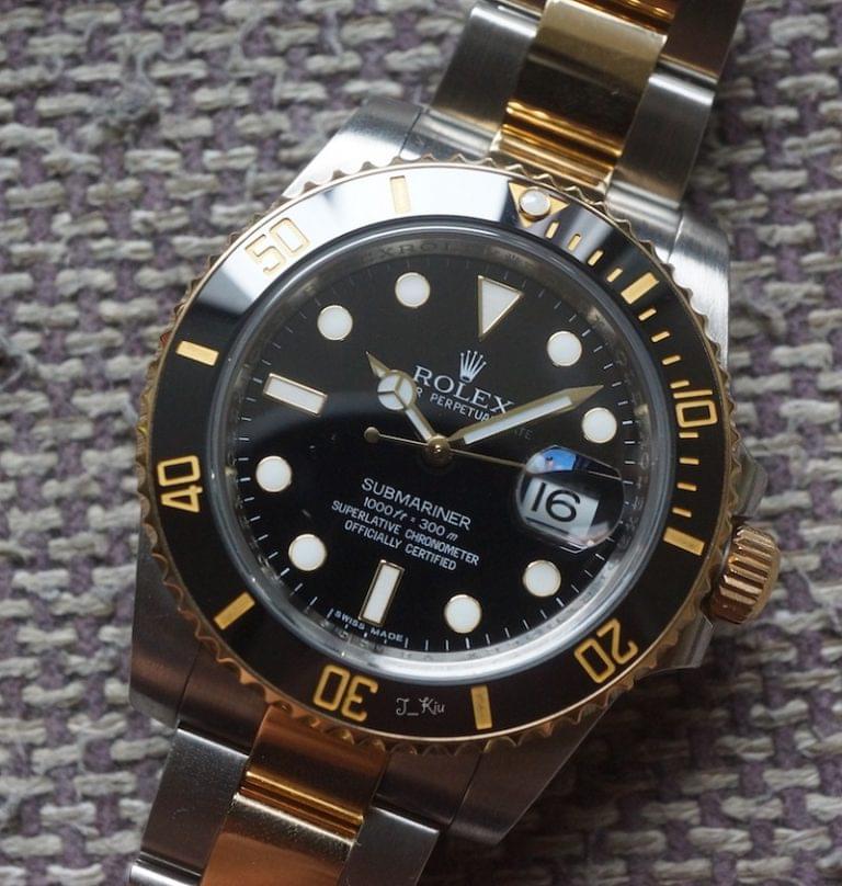 Réplique Rolex Submariner Two Tone Cadran Noir Montre