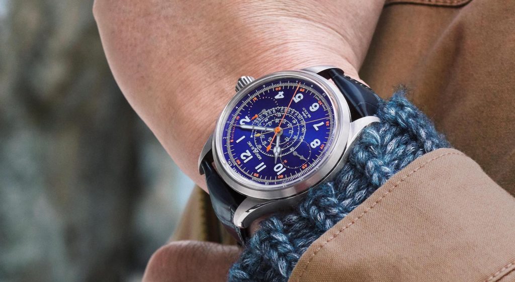 Replique Montblanc 1858 Split Second Chronograph Bleue