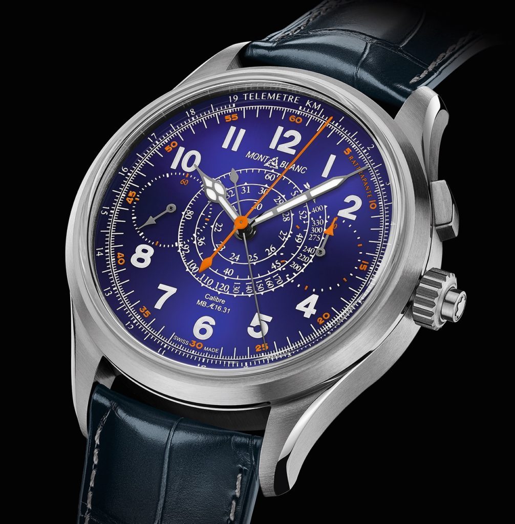 Replique Montblanc 1858 Split Second Chronograph Bleue