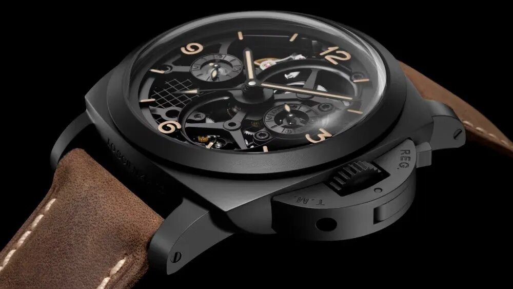 Replique Panerai Lo Scienziato- Luminor 1950 Tourbillon GMT Ceramica